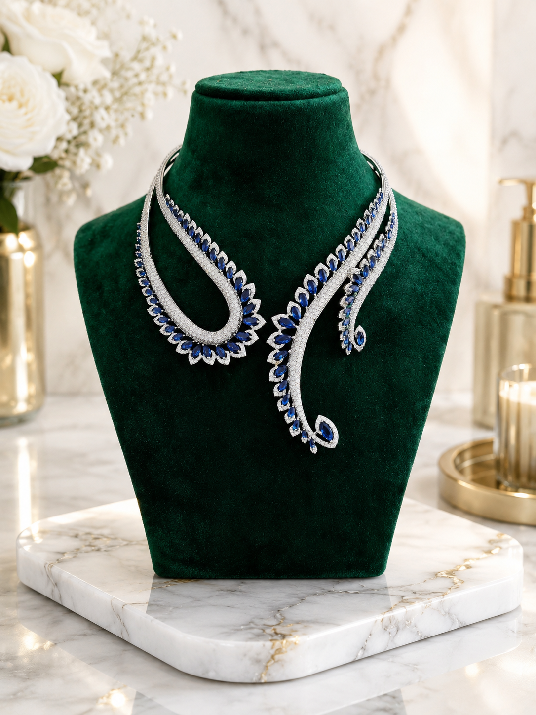 Midnight Sapphire Necklace Set