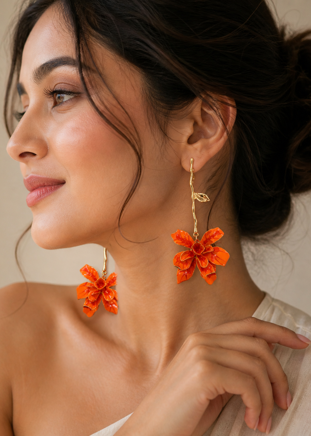 Flora Flame Drop Earrings