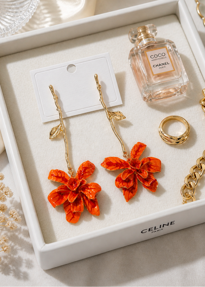 Flora Flame Drop Earrings