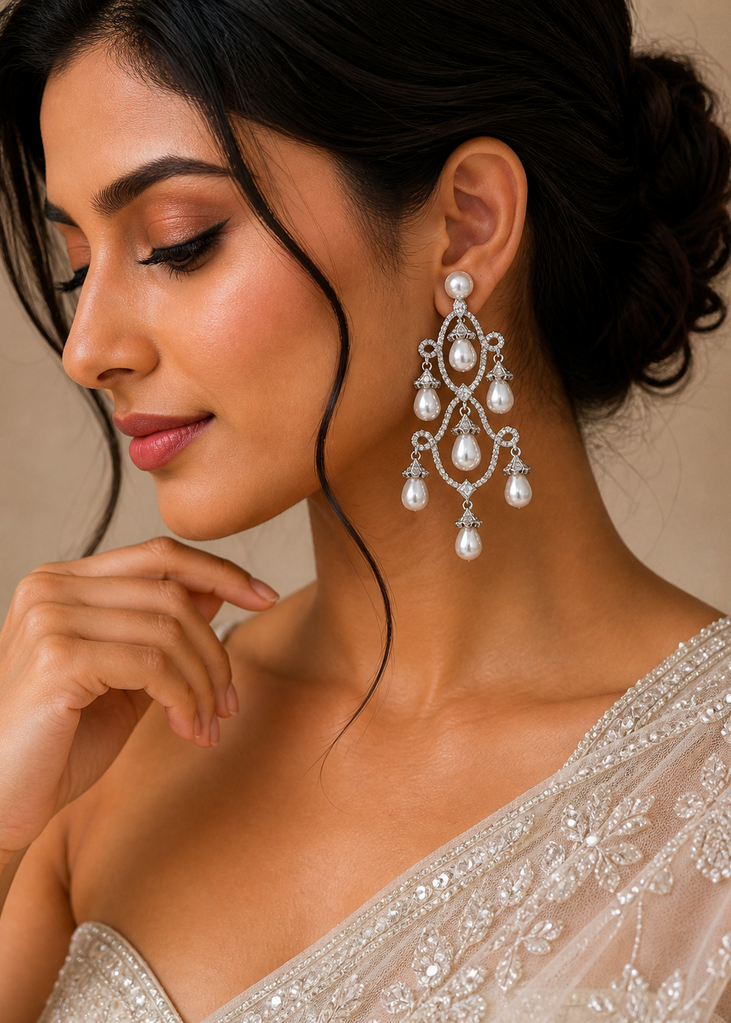 Pearl Chandelier Earrings