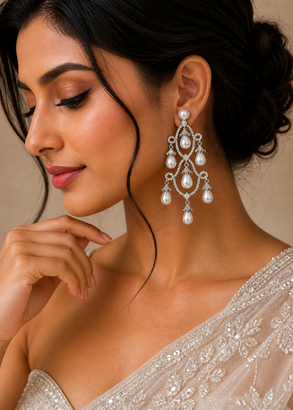 Pearl Chandelier Earrings
