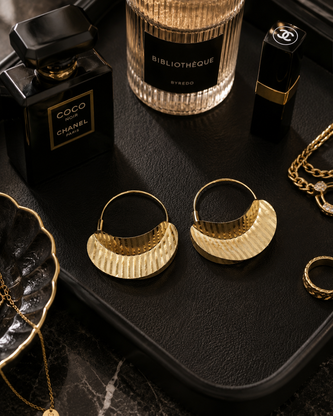 Luna Gold Hoop Earrings