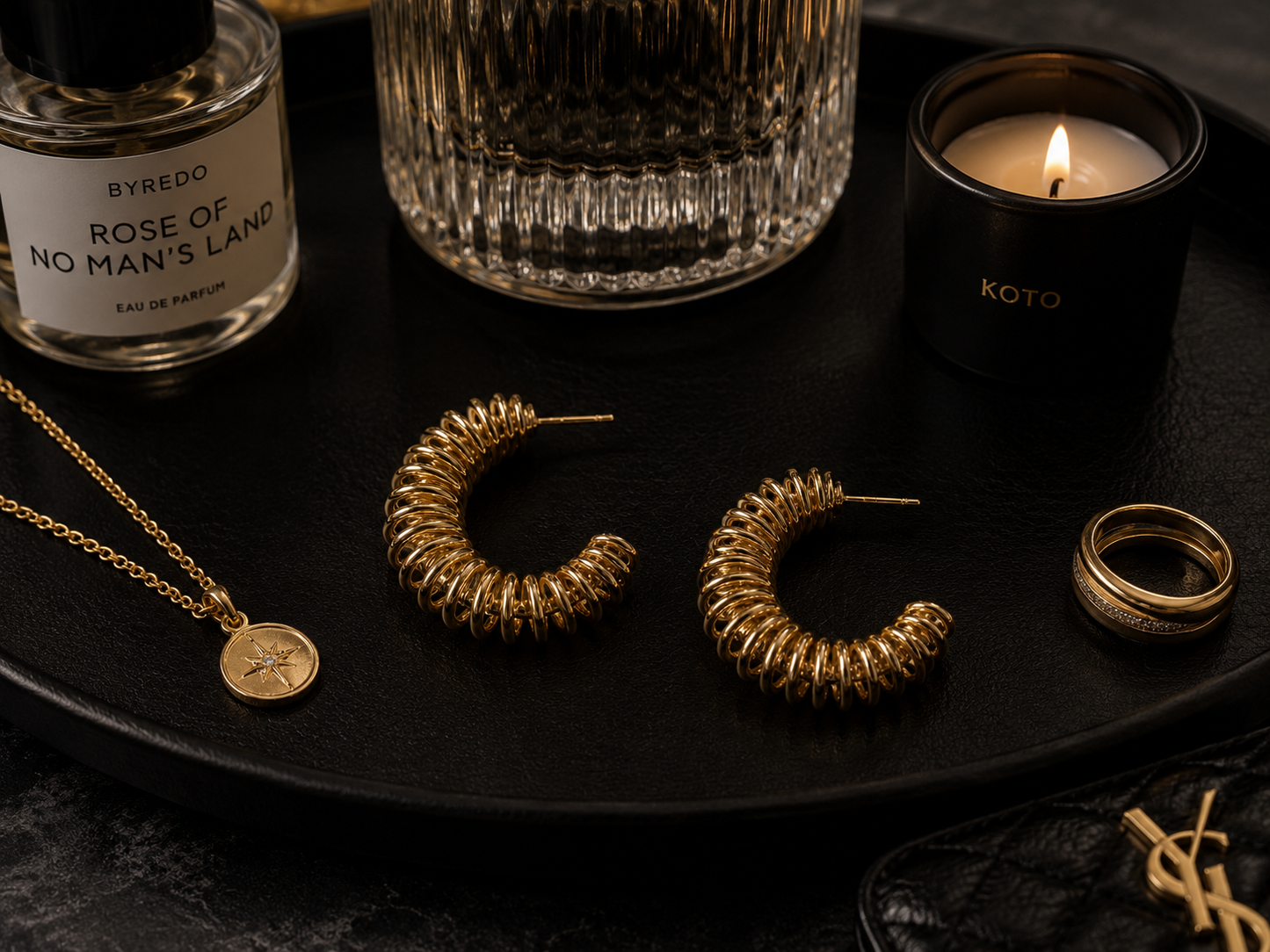 Gold Coil Hoop Earrings