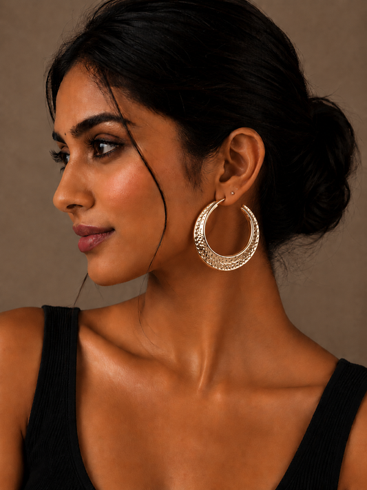 Aura Gold Hoop Earrings