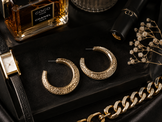Aura Gold Hoop Earrings