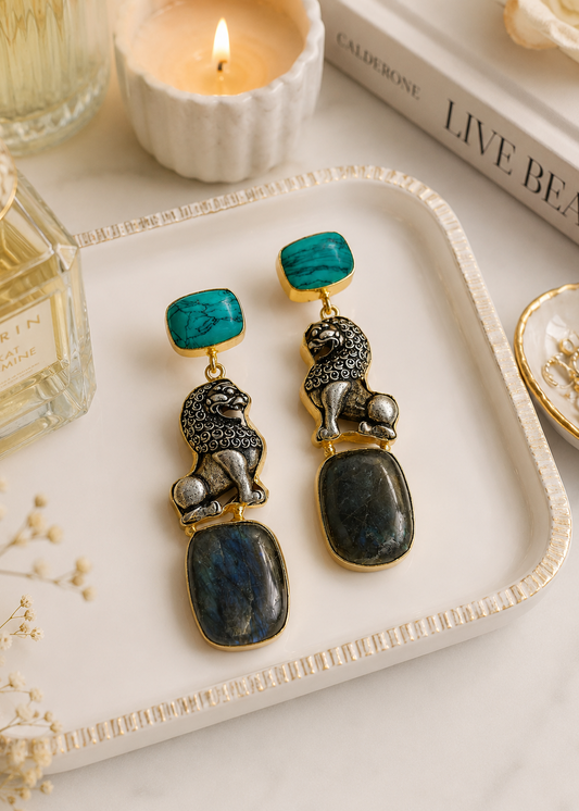 Royal Lion Heirloom Earrings