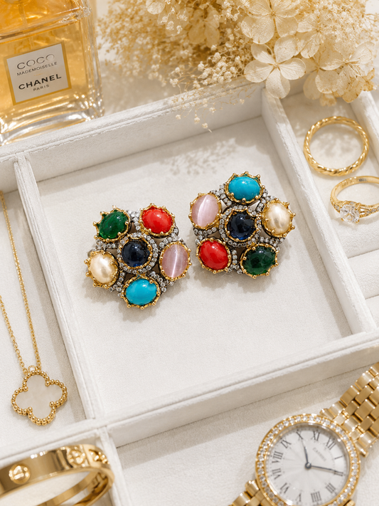 Multi-Stone Statement Studs