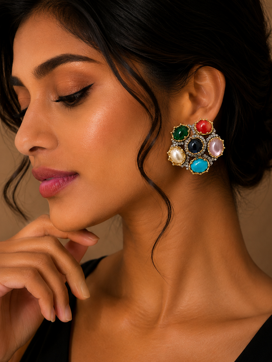 Multi-Stone Statement Studs