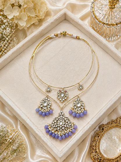 Amethyst Kundan Necklace Set