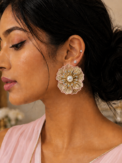 Blush Bloom Pearl Earrings