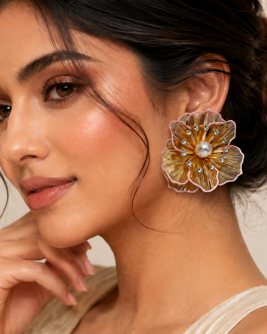 Blush Bloom Pearl Earrings