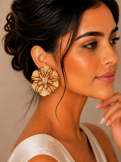 Floral Bloom Statement Earrings