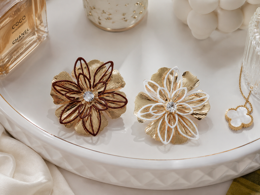 Floral Bloom Statement Earrings