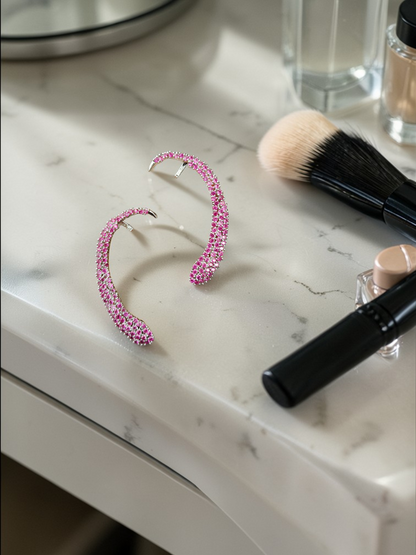 Crystal Arc Ear Cuffs