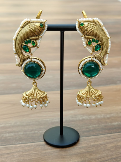 Fish motif Ear cuff Jhumkas