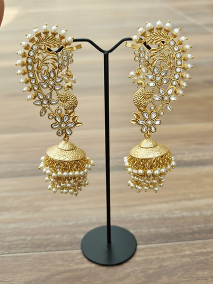 Pearl Jhumka Ear Cuffs
