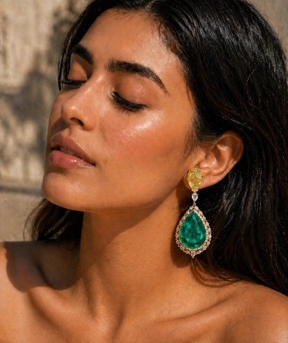 Emerald Drop Earrings