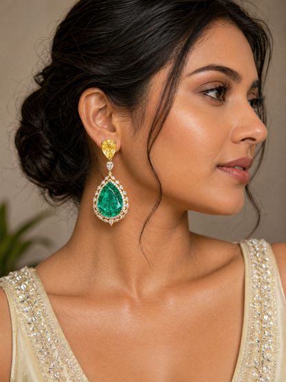 Emerald Drop Earrings