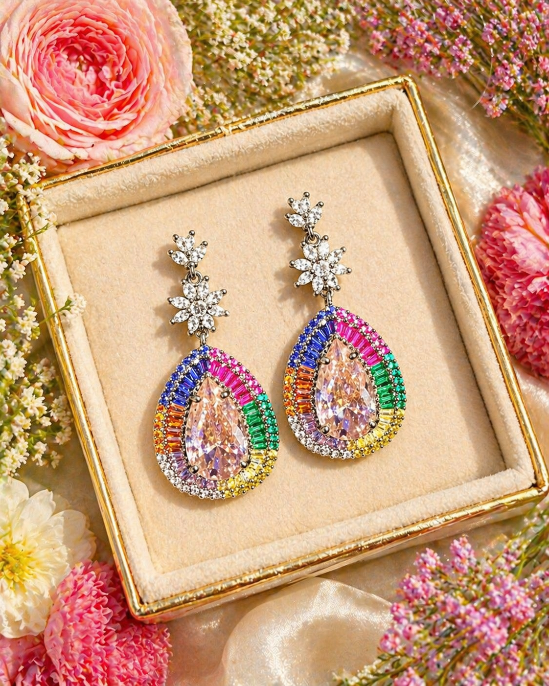 Rainbow Royale Drop Earrings