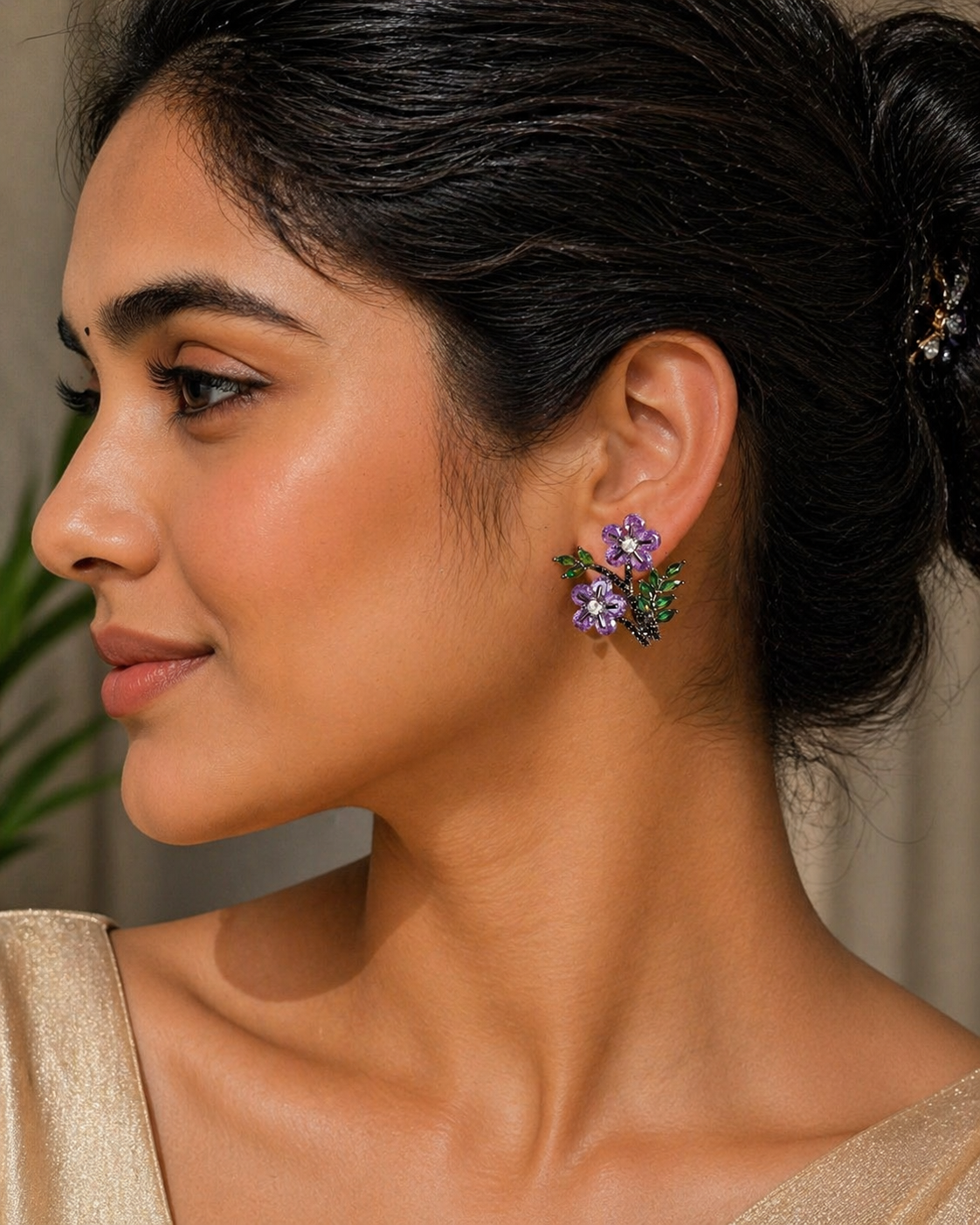 Lavender Blossom Vine Studs