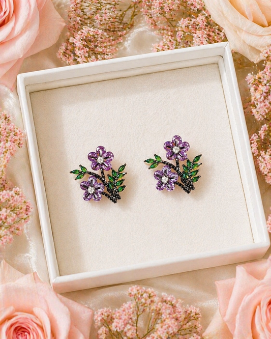 Lavender Blossom Vine Studs