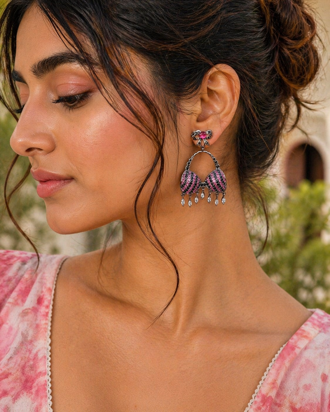 Swimwear Bra Chandelier Earrings
