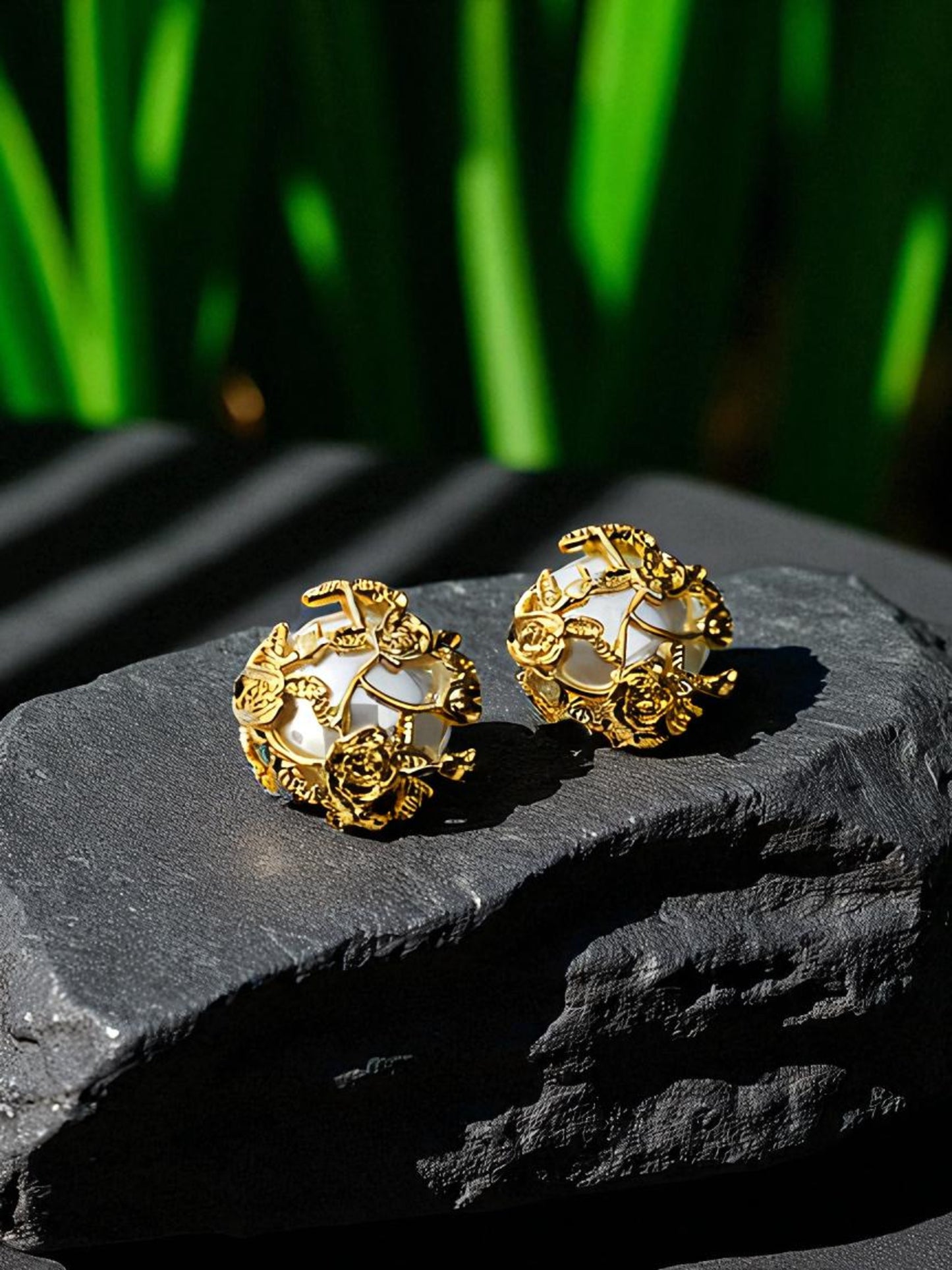 Regal Rose Pearl Earrings