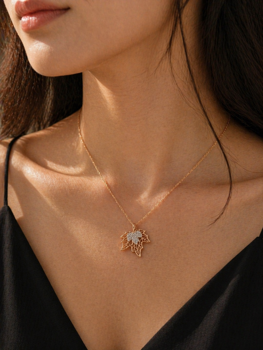 Autumn Leaf Pendant Necklace