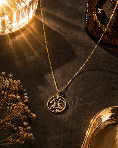 Twin Songbirds Pendant Necklace