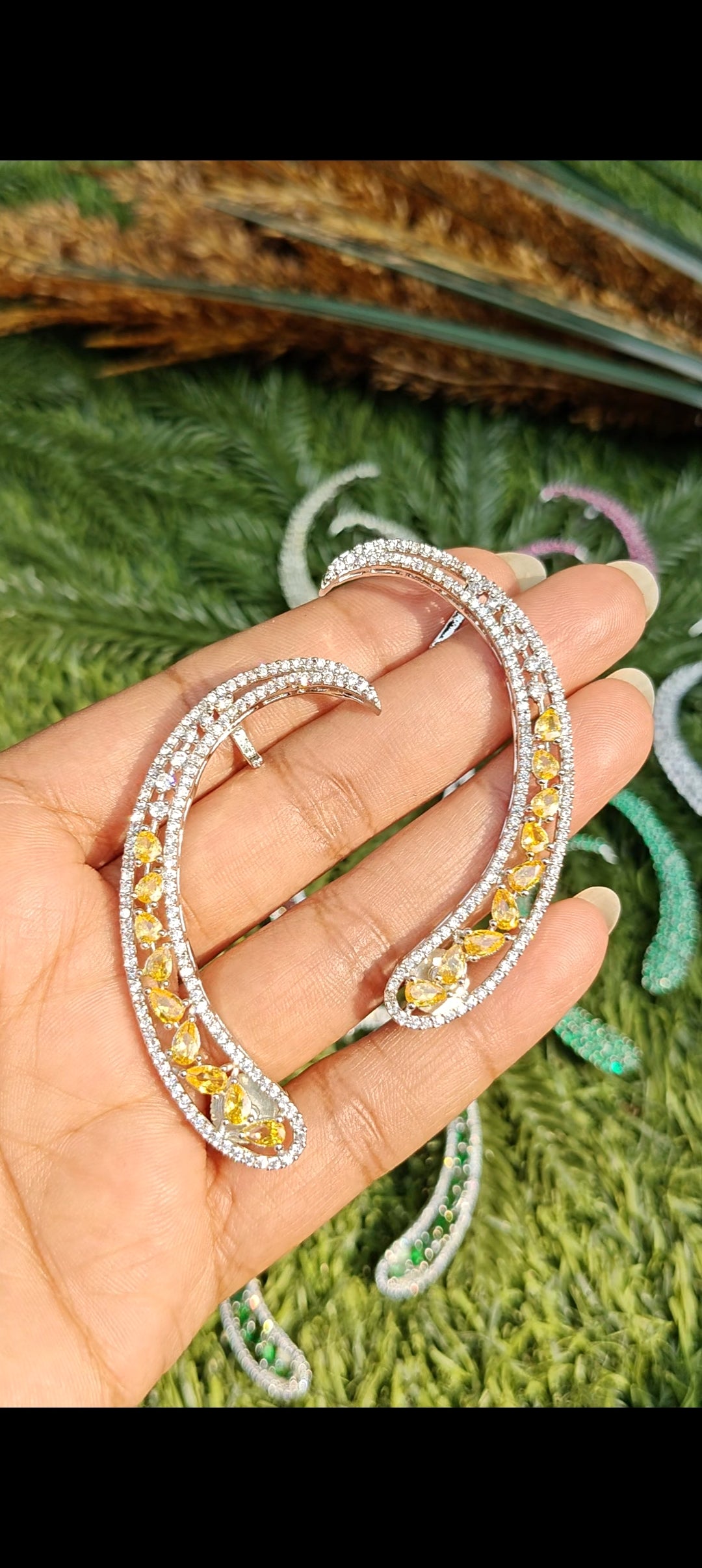 Crystal Arc Ear Cuffs