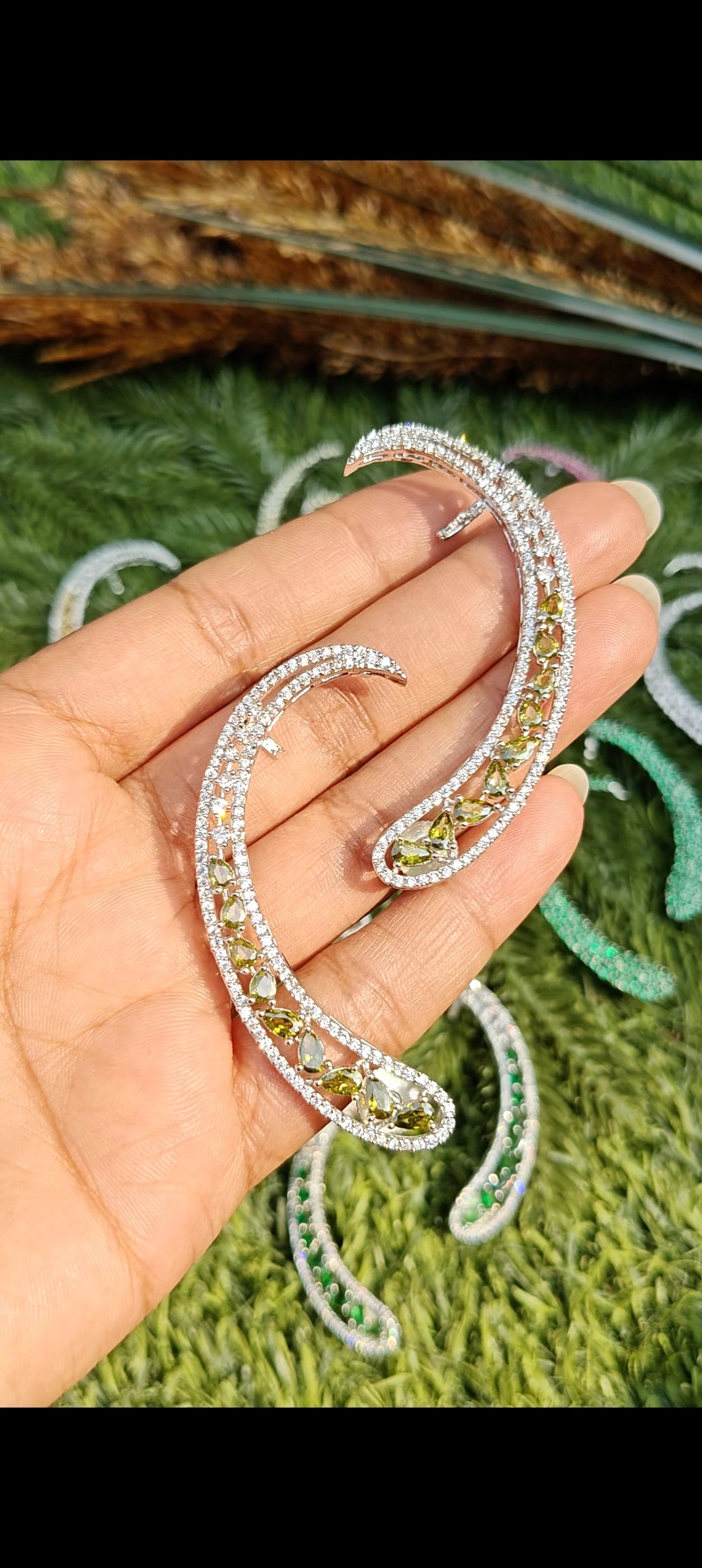 Crystal Arc Ear Cuffs