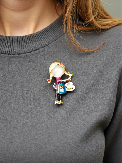The Little Artist Brooch
