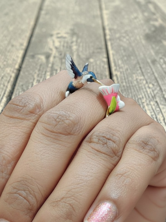 Hummingbird Bloom Ring